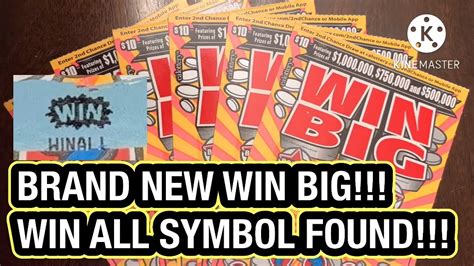 BRAND NEW WIN BIG WIN ALL SYMBOL FOUND 60 CA Scratchers YouTube