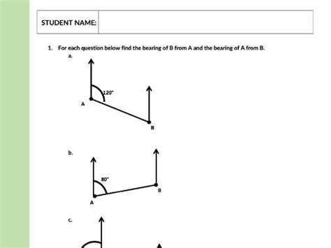 Bearings Geometry And Measures Ks3 Gcse Teaching Resources