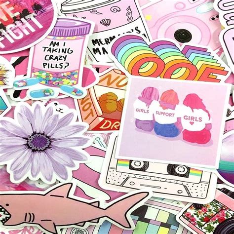 Vintage Pink Aesthetic Stickers Y K Sticker Pack Sticker Art Y K