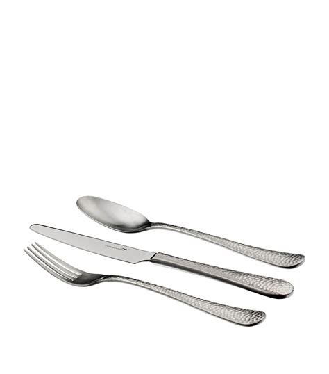 Charingworth Silver Planish Stainless Steel 42 Piece Cutlery Set