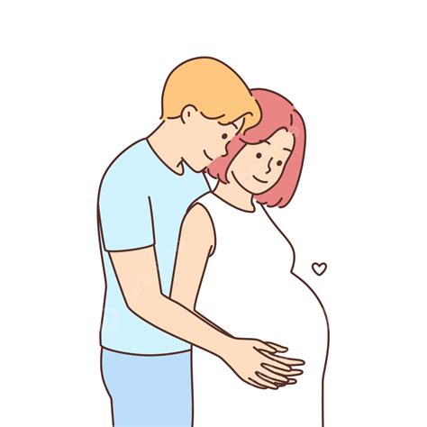 Happy Couple Excited With Pregnancy Couple Pregnancy Pregnant Png