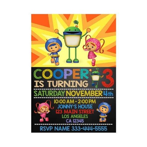 Team Umizoomi Invitation Personalized Invitation Has High Quality