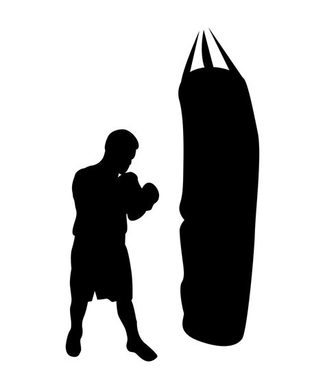 Vector Illustration Of Boxers Silhouette Vector Art At Vecteezy