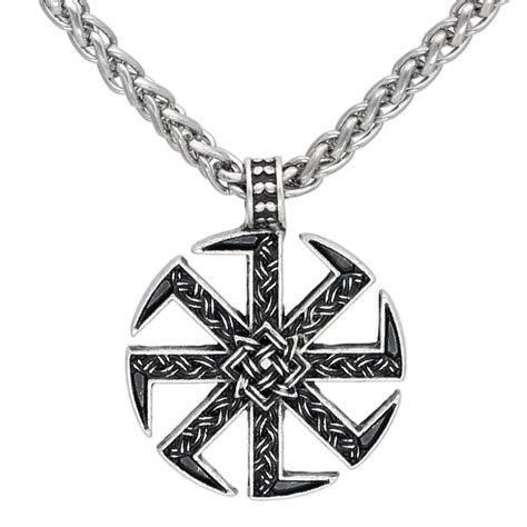 Slavic Amulet Pagan Solar Symbol Slavic Wheel Nordic Amulet Men Jewelry ...