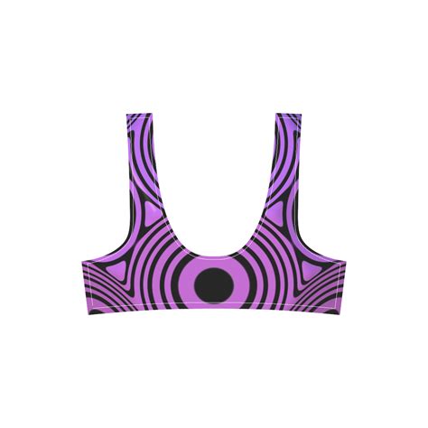 Psycho Circles Sport Top High Waisted Bikini Swimsuit Model S07