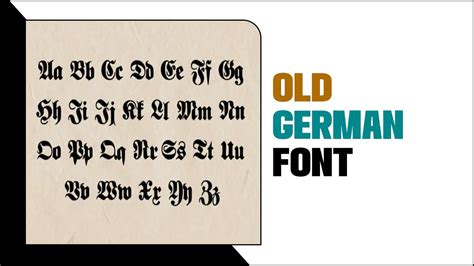 Old German Font Evoke Nostalgia