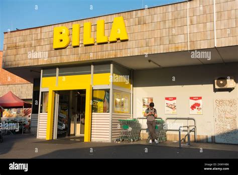 BILLA logo supermarket Prague Czech Republic Stock Photo - Alamy