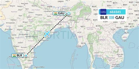 6E6541 Flight Status IndiGo Airlines Bangalore To Guwahati IGO6541