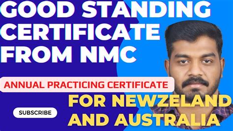 How To Get Good Standing Certificate Good Conduct From NMC For