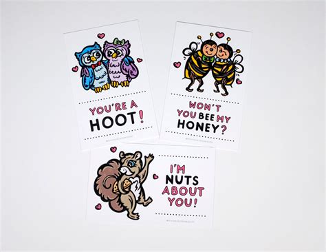 Set of 6 Illustrated Valentine Cards and Envelopes - Etsy