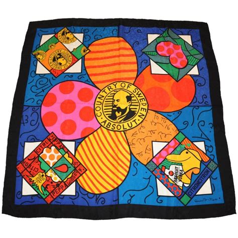 Romero Britto Absolut Vodka Britto Scarf Xl Beautiful Colours