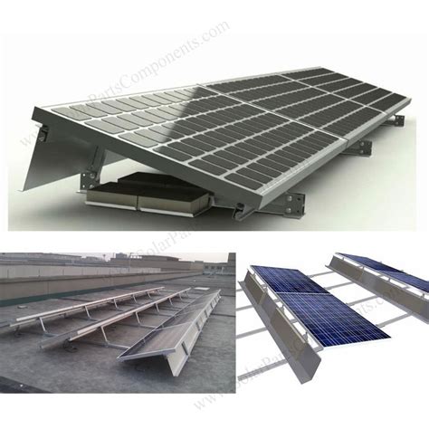 Flat Roofing Solar Panel Mounts Ballasted Aluminum Racking