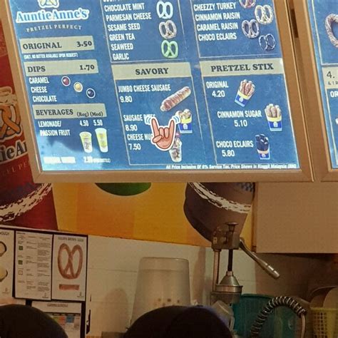 Auntie Anne S Malaysia Menu Auntie Anne S Malaysia Kuala Lumpur 2021