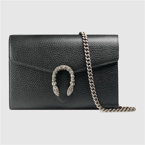 Mini Sac Dionysus En Cuir Avec Cha Ne En Cuir Noir Gucci Fr