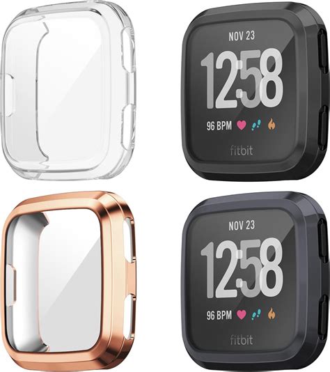 Amazon Vanjua Compatible With Fitbit Versa Screen Protector Case