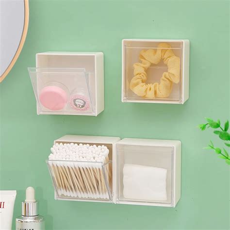 Multifunctional Organizer Punch Free Wall Mounted Flip Storage Box