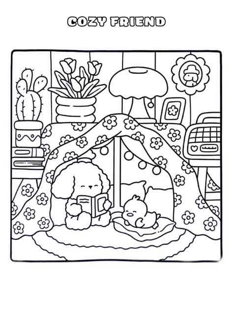 Cozy Friends Para Imprimir - Cozy Friends para Colorir e Imprimir