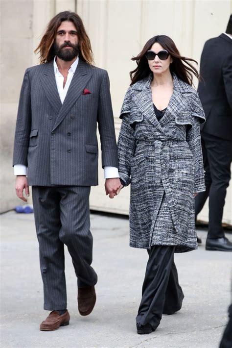 Monica Bellucci and Nicolas Lefebvre at Paris Fashion Week