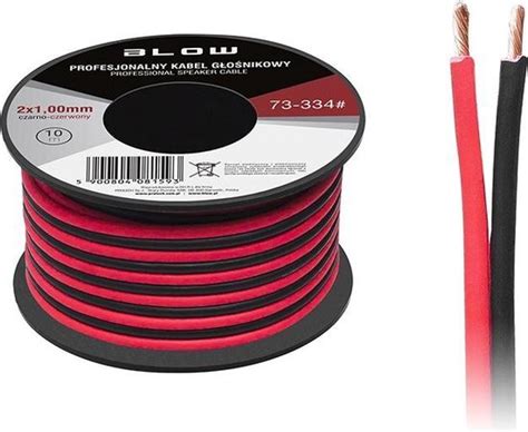 Luidsprekerkabel 2 X 1 00 Mm Zwart Rood Op Rol 10 Meter Bol