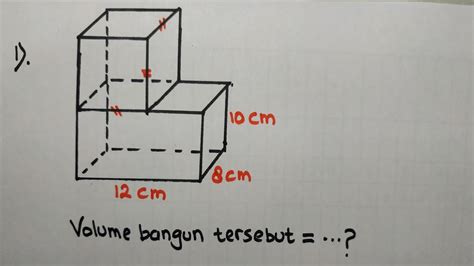Cara Mudah Menghitung Volume Gabungan Dua Bangun Ruang Youtube