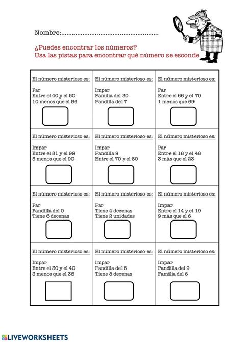 A Worksheet With The Words And Numbers In Spanish For Students To Use