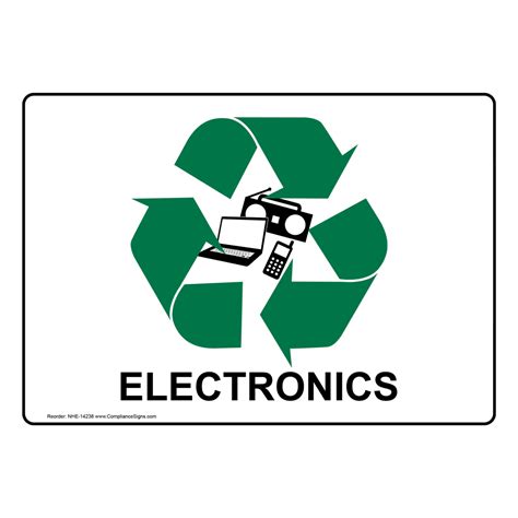 Recycling Trash Conserve Recyclable Items Sign Electronics