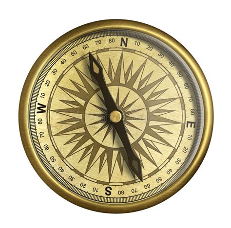 Old Compass Isolated 3d Illustration Stock Illustration Illustration Of Metal Compass 133744276