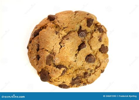 Chocolate chip cookie stock photo. Image of cookie, white - 34681590