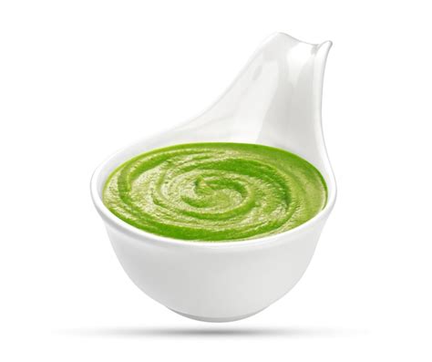 Premium Photo Bowl With Wasabi Isolated On White