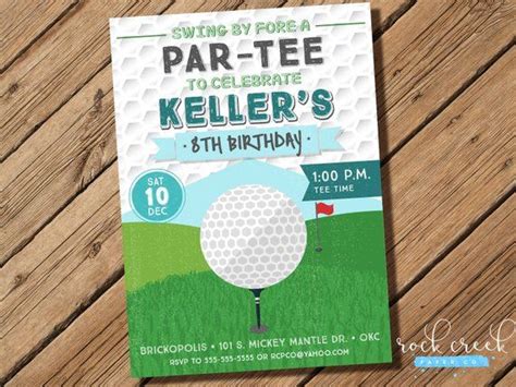 Golf Par-tee Birthday Invitation Golfing Party Putt Putt - Etsy ...