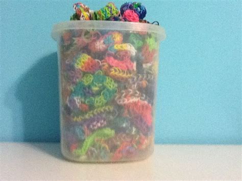 Big Bad Bucket Of Not Even Half Of My Rainbow Loom Bracelets Rainbow