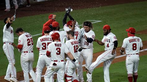 Trout Ties Angels Hr Record Then Scores Winning Run