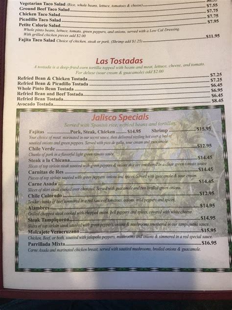 Menu At Mazatlan Grill Restaurant Central Point