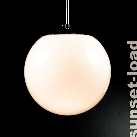 Pendel Leuchte Opal Glas Kugel Ø25 cm Bauhaus Ära 30er 50er alte Lampe