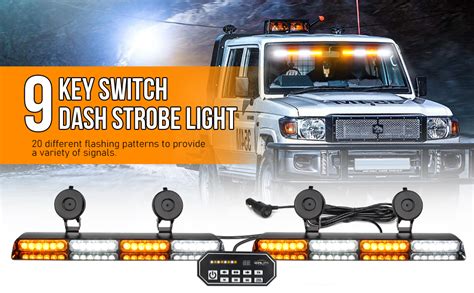 Opp Ulite White Amber Dash Emergency Strobe Lights In Safety