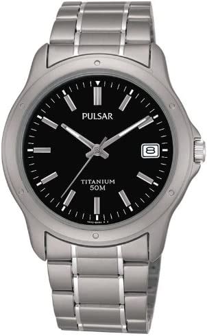 Pulsar Herren Armbanduhr XL Analog Quarz Titan PXH239X1 Amazon De