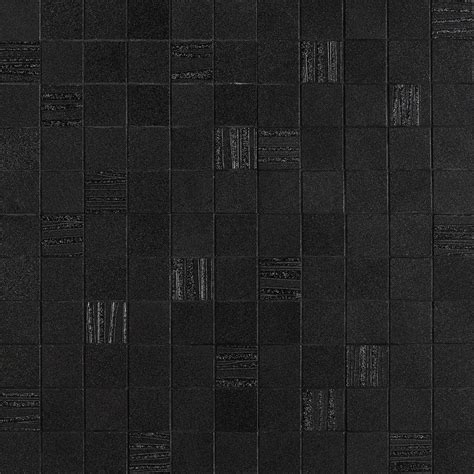 Bond Tile Remnant Black 12 In X 12 In Textured Porcelain Mosaic Floor And Wall Tile 0 97 Sq