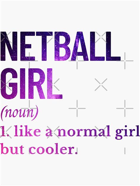 Funny Netball Girl Quote Netball Girl Definition Sticker For Sale