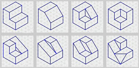 El Dibujo Tecnico Trabajo Practico Ii De Perspectivas Isometricas