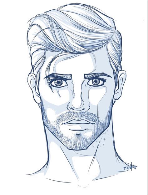 Sketch 2015 - male face 2 | Male face drawing, Face sketch, Face drawing