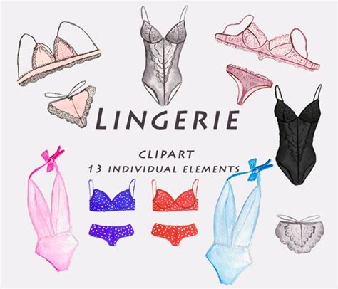 Lingerie Clipart Etsy