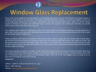 Ppt Residential Window Glass Repair Glassesandwindows Powerpoint