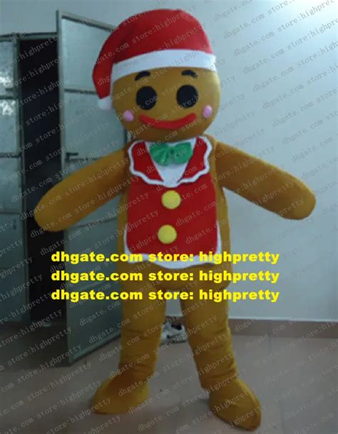 Advertising Boy Gingerbread Man Mascot Costume Adult Cartoon Character