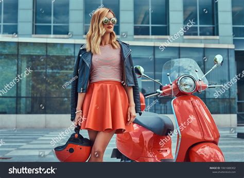 Sexy Stylish Blonde Girl Wearing Red Stock Photo 1061688302 Shutterstock