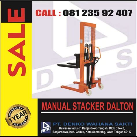 Jual STACKER MANUAL MERK DALTON Oleh PT Denko Wahana Sakti