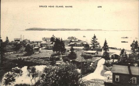 Spruce Head Island Maine Me Birdseye View Postcard United States