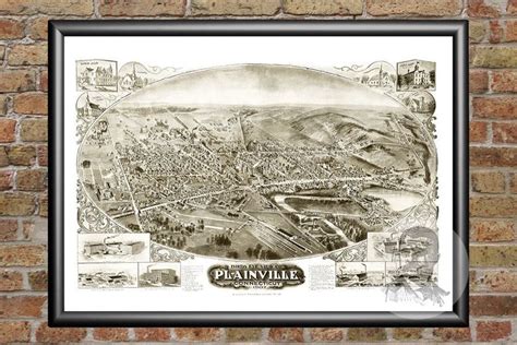 Plainville Map 1907 Old Map of Plainville Connecticut Art - Etsy | Old ...