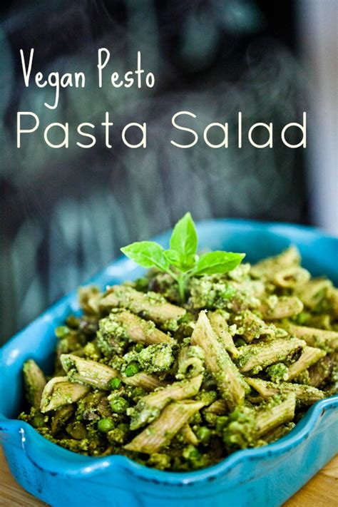 Pesto Pasta Salad With Mushrooms And Peas