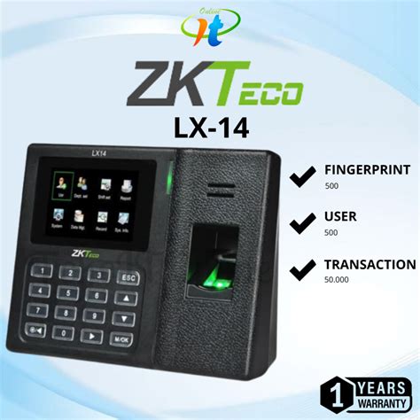 Jual Mesin Absensi Zkteco Lx Fingerprint Lx Sidik Jari Lx Usb