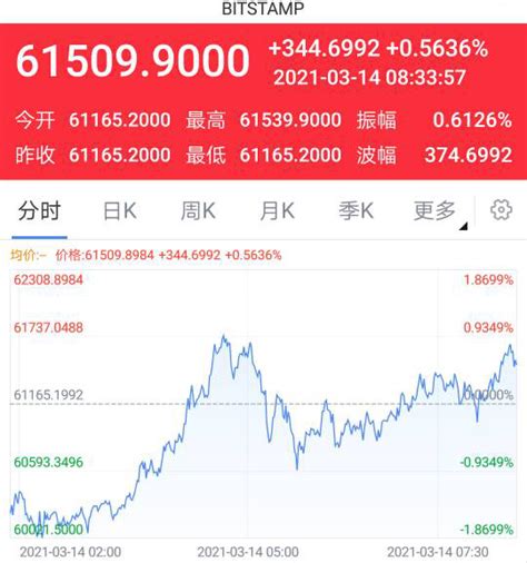 涨疯了比特币突破6 15万美元 不到两个月价格翻倍 侨报网